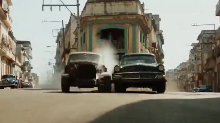 《速度与激情8》古巴飚车片花 范·迪塞尔开古董车大战豪车