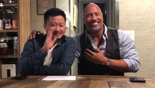 《狂暴巨兽》强森宣布将来华！吴京现身为巨石打Call