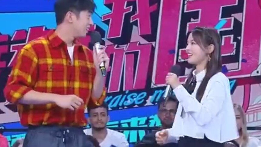 《快乐大本营》杨超越cut，杨超越梁靖康合唱《学猫叫》