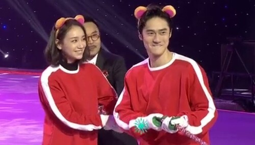 程砚秋夫仔pk申雪赵宏博 “夫妻档”冰上拔河萌萌哒