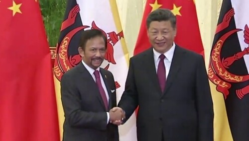 习近平会见文莱苏丹