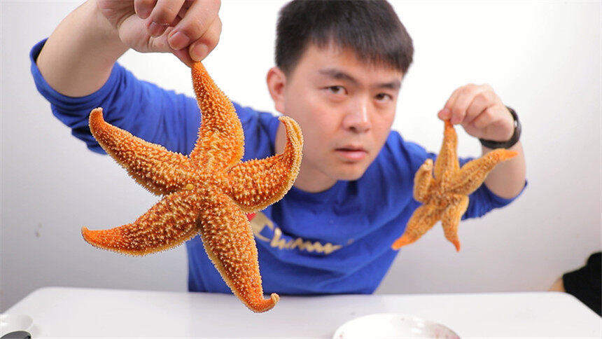 【翔翔大作战】“海星”竟也是可以吃的？掰开之后黄也太多了吧，一口下去很爽口