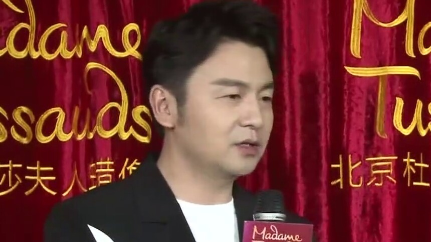 蜡像都有梗！雷佳音与蜡像做同款表情，真傻傻分不清！