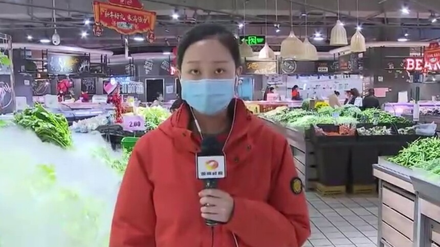 节后防疫安全：友阿家润多超市 4G连线经视记者王艺霏