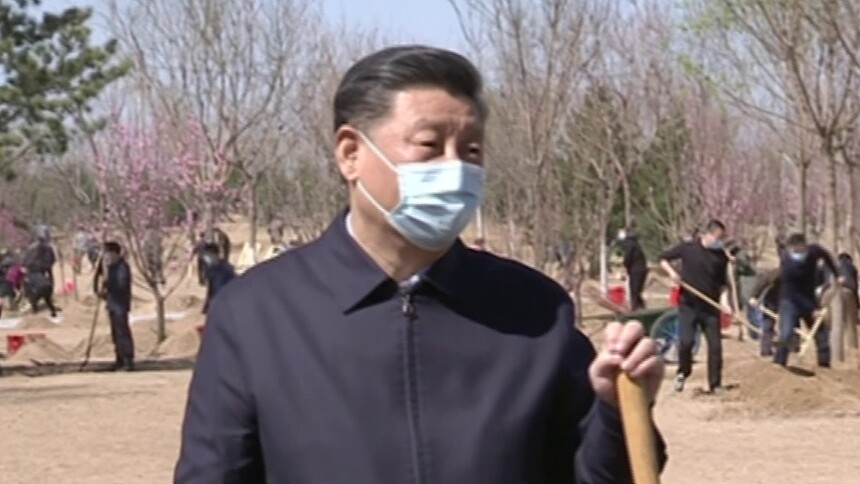 习近平在参加首都义务植树活动时强调 牢固树立绿水青山就是金山银山理念 打造青山常在绿水长流空气常新美丽中国