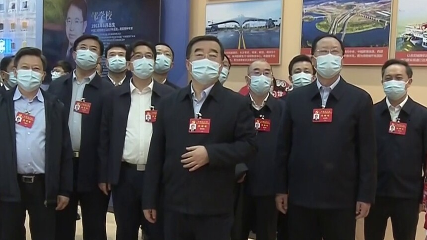 湖南代表团代表参观“奋进新时代”主题成就展 张庆伟毛伟明朱国贤等参加