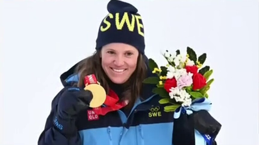 夺金时刻|高山滑雪女子大回转 瑞典选手莎拉·赫克托夺得冠军