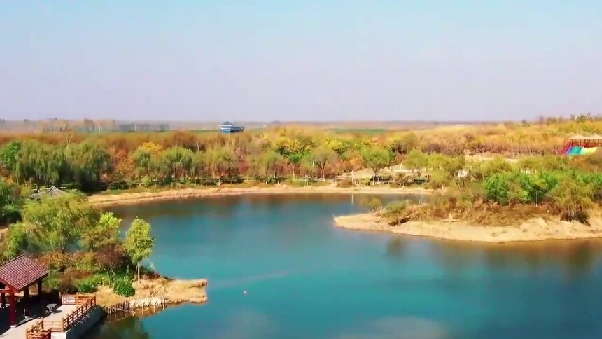 山东淄博：马踏湖景色迷人
