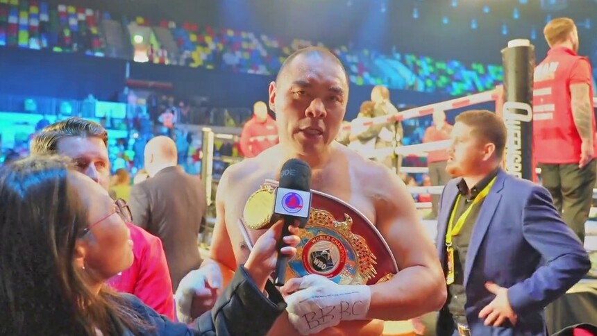重拳出击 张志磊获WBO过渡拳王金腰带