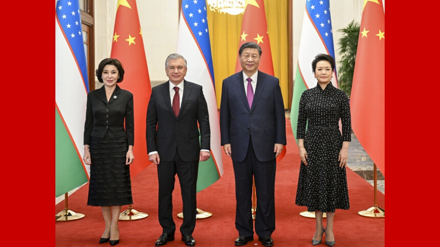 习近平同乌兹别克斯坦总统会谈