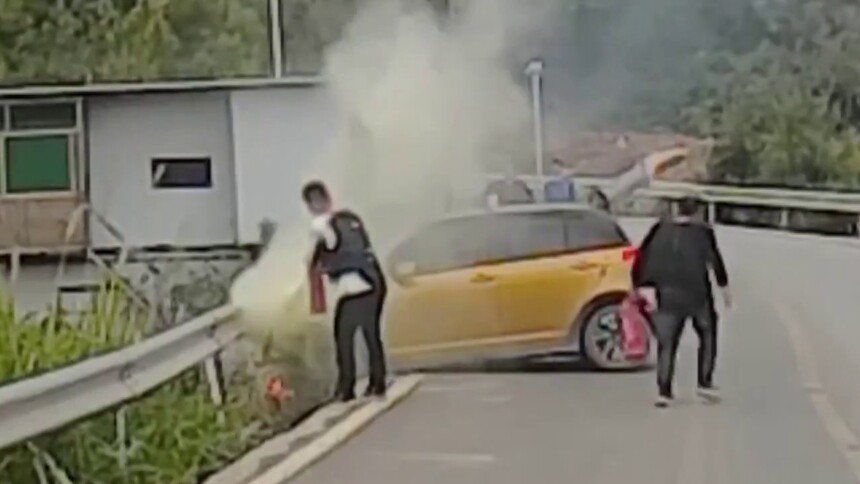 邵东：路遇车辆着火 退伍军人“逆行”救援