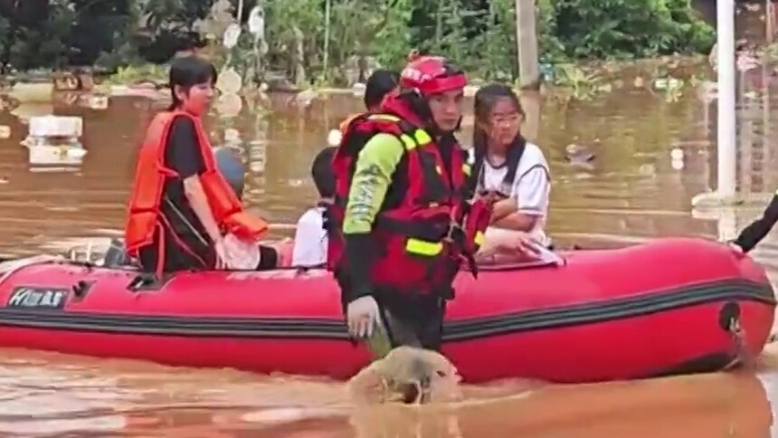 广东梅州：闻“汛”而动 抗洪救灾进行中
