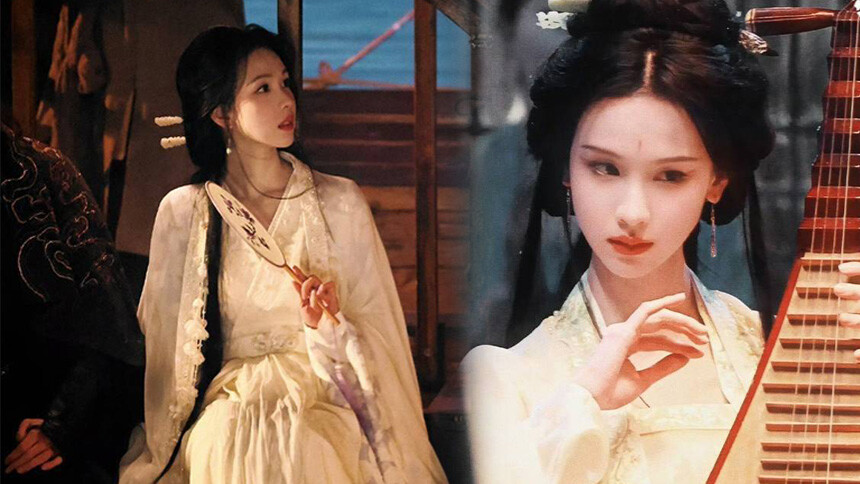 陈都灵《月鳞绮纪》片场路透 白玉素簪温婉动人