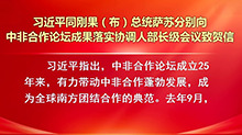 习近平同刚果（布）总统萨苏分别向中非合作论坛成果落实协调人部长级会议致贺信