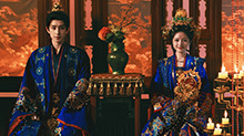 李兰迪敖瑞鹏《朝雪录》婚服写真 眉眼含笑表情有戏