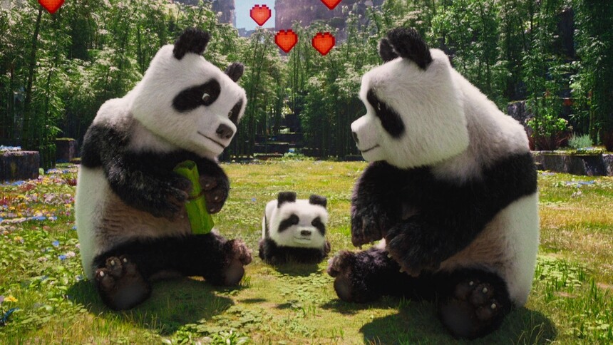 《我的世界大电影》全新预告 方形大熊猫高度还原萌趣十足