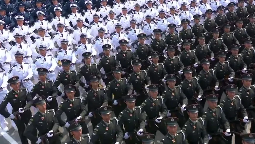 庆祝新中国成立70周年阅兵 地面徒步方队:预备役部队方队-新闻-高清