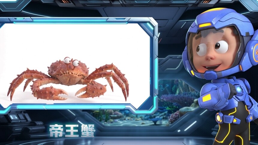【萌宝战警豆丁的海洋图鉴】帝王蟹